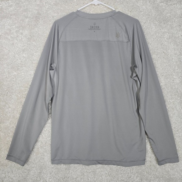 Rhone Shirt Mens Medium Gray Long Sleeve Pullover Athletic Activewear READ - Picture 7 of 12